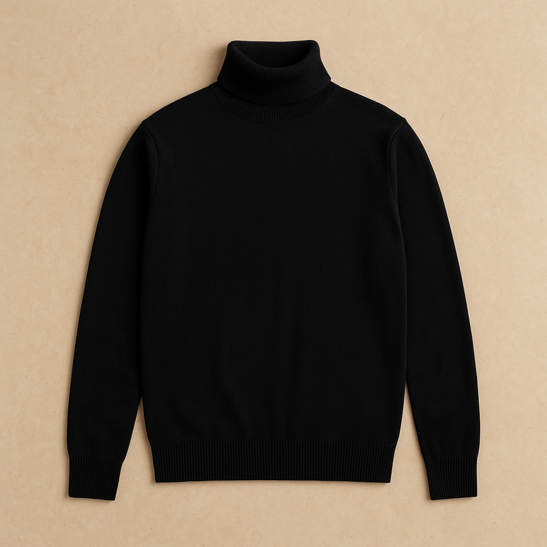 Wool Blend Turtleneck Sweater