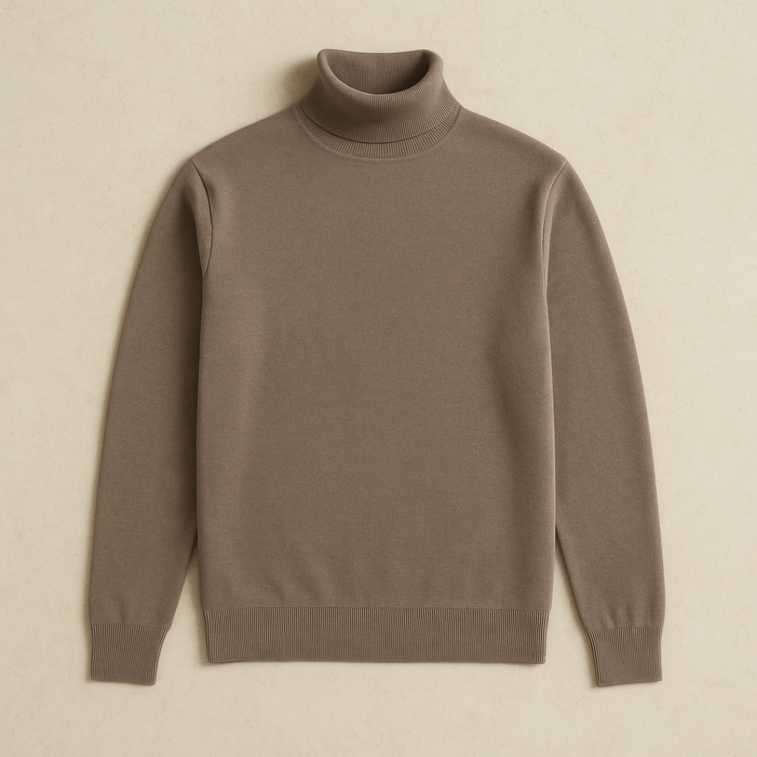 Wool Blend Turtleneck Sweater