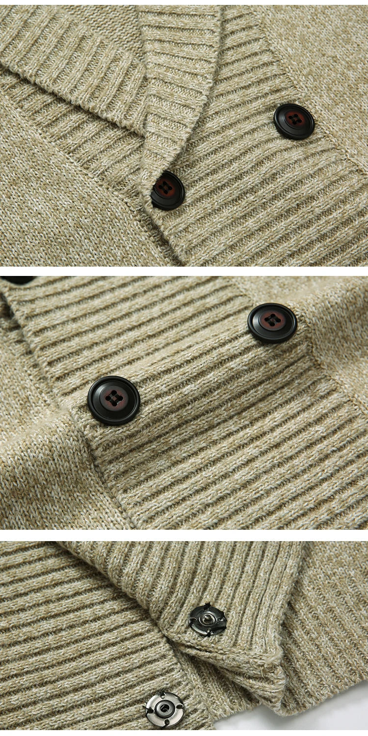 Men’s Double-Breasted Winter Jumper