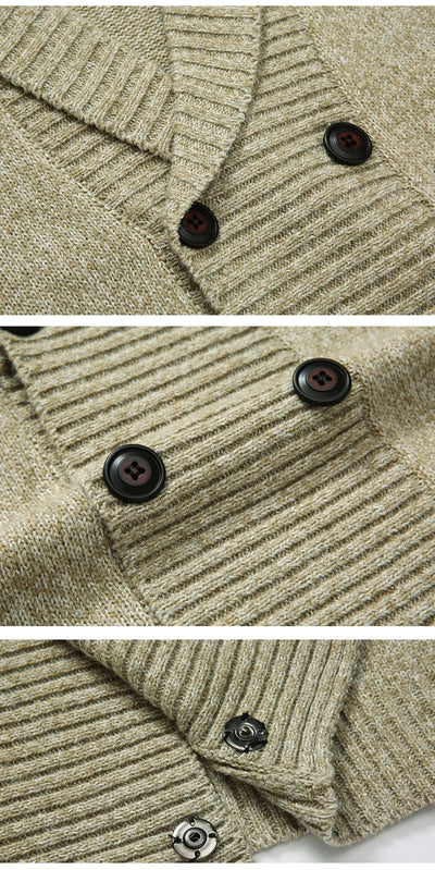 Men’s Double-Breasted Winter Jumper