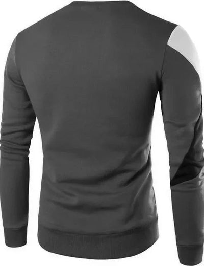Men's Geometric Patchwork Winter Jumper