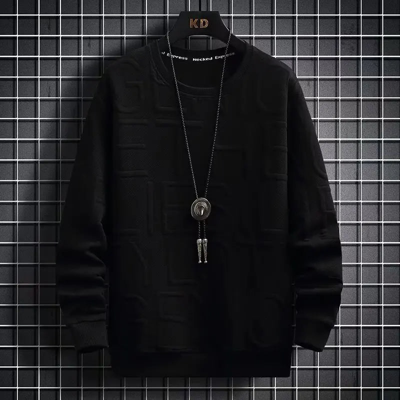 Men’s Relaxed Winter Jumper with Letter Print