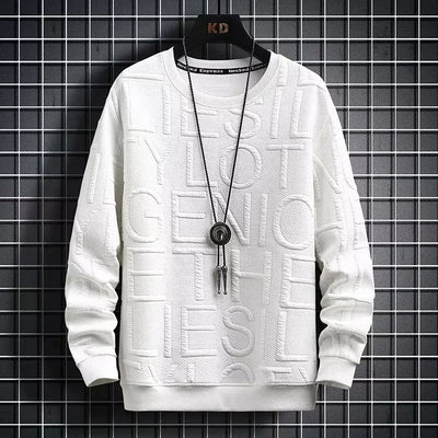 Men’s Relaxed Winter Jumper with Letter Print