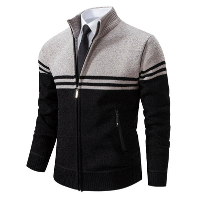 Textured Full-zip Jumper Men
