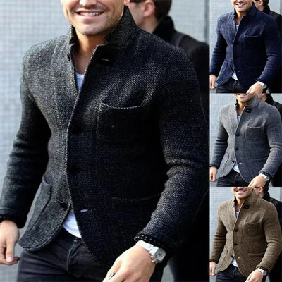 Men’s Vintage Knitted Winter Jacket