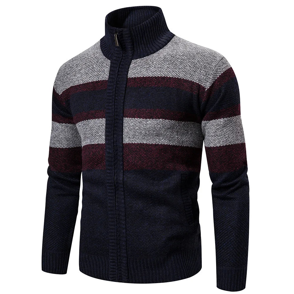 Men’s Striped Slim-Fit Knitwear Jumper