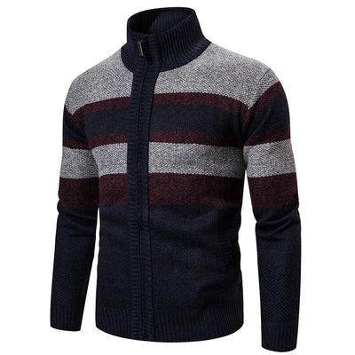 Men’s Striped Slim-Fit Knitwear Jumper