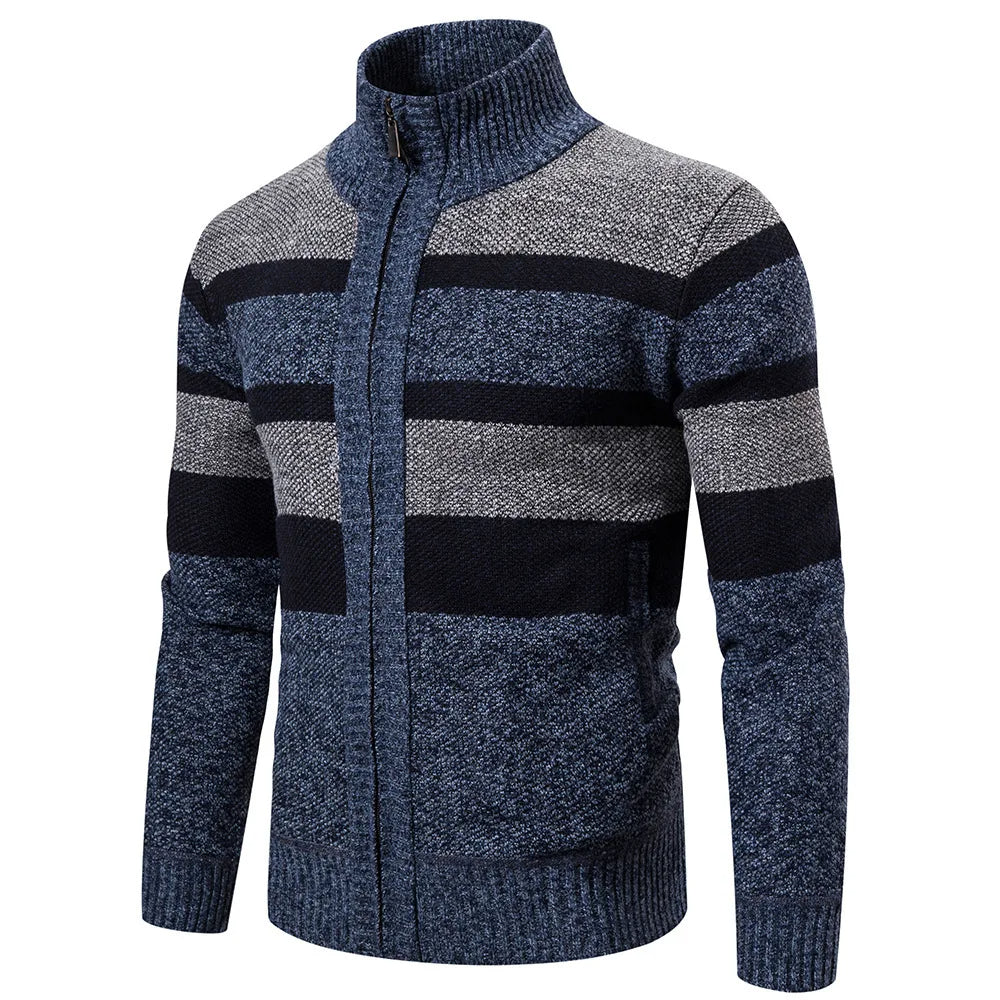 Men’s Striped Slim-Fit Knitwear Jumper