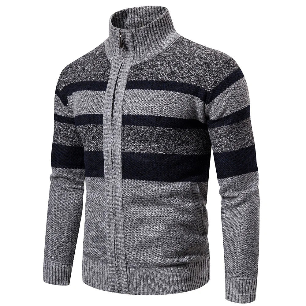 Men’s Striped Slim-Fit Knitwear Jumper