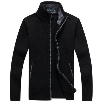 Men’s Zip Front Knit Winter Jumper