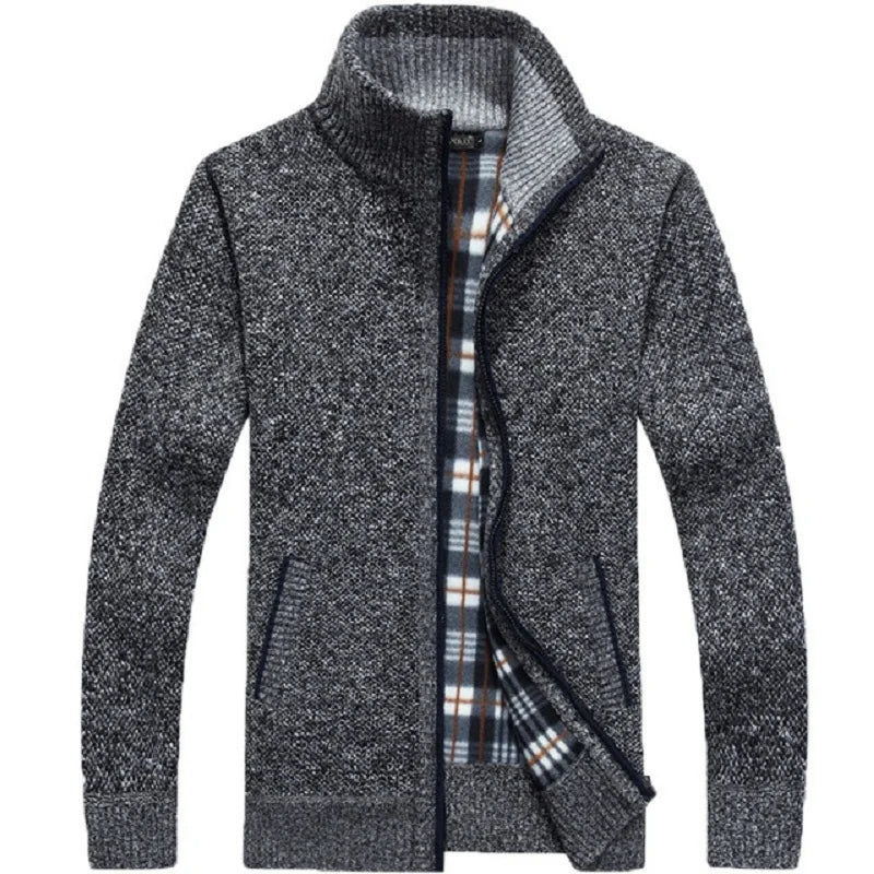 Men’s Zip Front Knit Winter Jumper