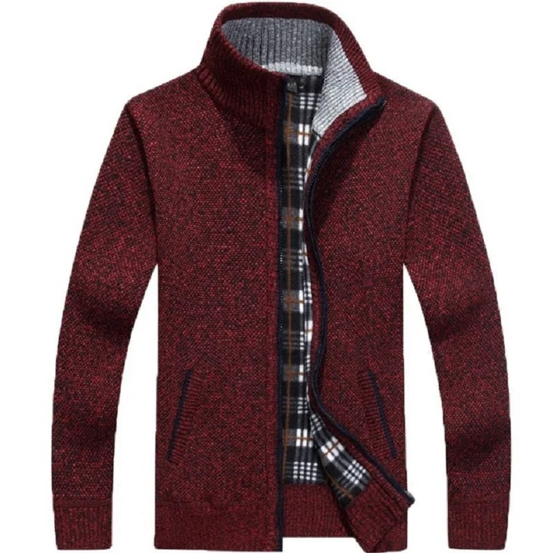 Men’s Zip Front Knit Winter Jumper