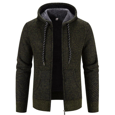 Men’s Knitted Hooded Winter Jumper