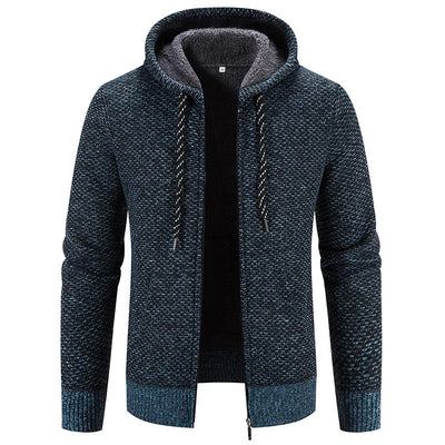 Men’s Knitted Hooded Winter Jumper
