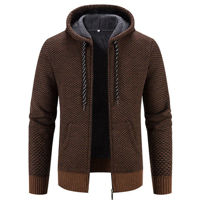 Men’s Knitted Hooded Winter Jumper