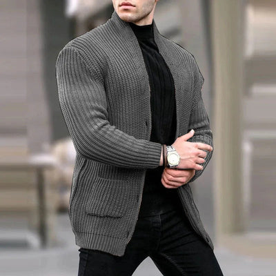 Men’s Chunky Knit Button Up Jumper