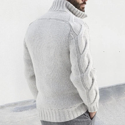 Men’s Full Zip Chunky Knit Jumper