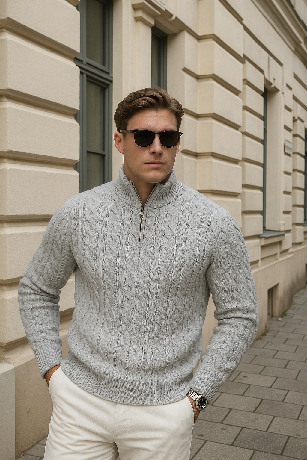 Classic Cashmere Half-Zip Sweater