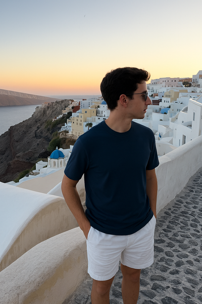 Cotton Blend Crewneck T-Shirt