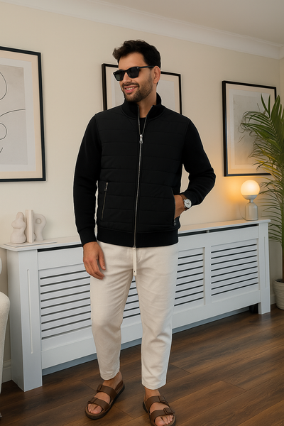 Elegant Hybrid Knit Jacket