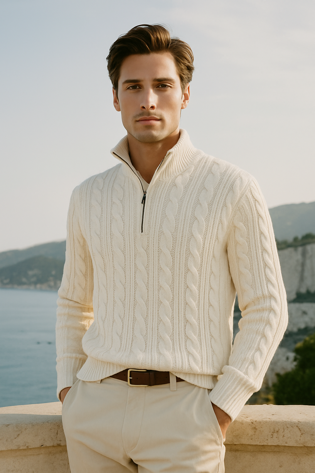 Diego - Cashmere Half-Zip Sweater