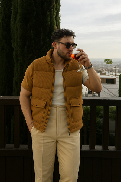 Quilted Corduroy Body Warmer Gilet
